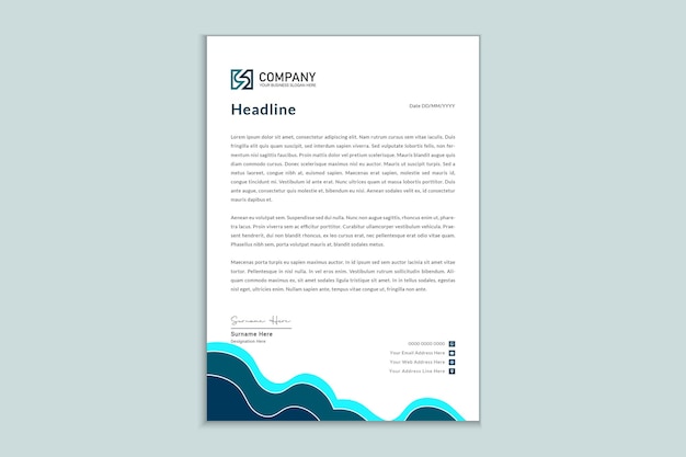 Abstract corporate style letterhead templates for your project