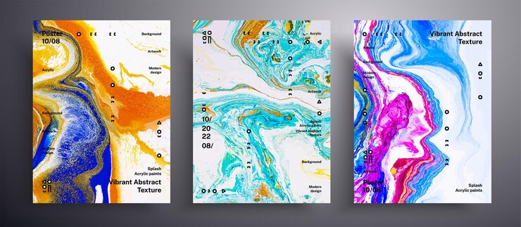 Vector abstract cover modern fluid art covers.