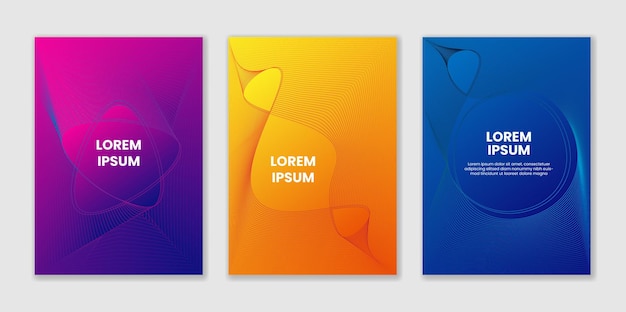 Abstract cover set template design with colorful background