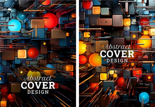 Abstract cover template design set for Brochure Annual Report Portfolio invitation Magazine