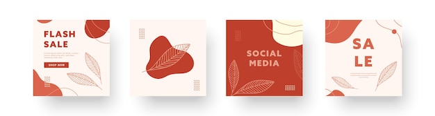 Коллекции абстрактных творческих фонов. набор минимальных шаблонов модного дизайна instagram для бизнес-историй в социальных сетях с милыми элементами. векторная иллюстрация