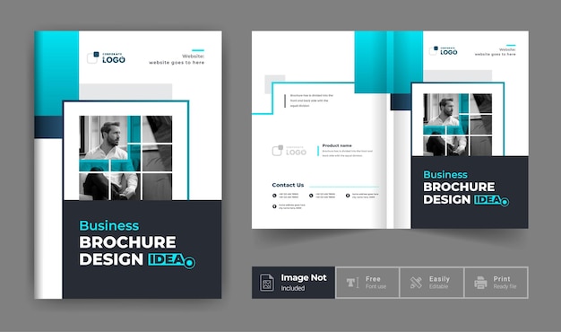 Abstract creative business brochure cover page design template layout theme