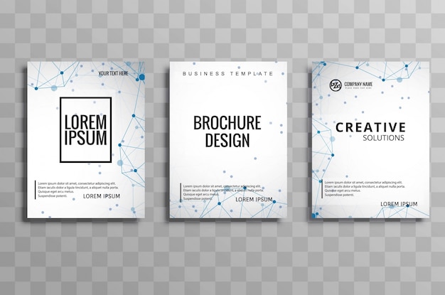 Abstract creative business brochure set