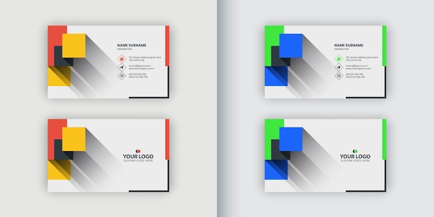 Abstract creative business card design