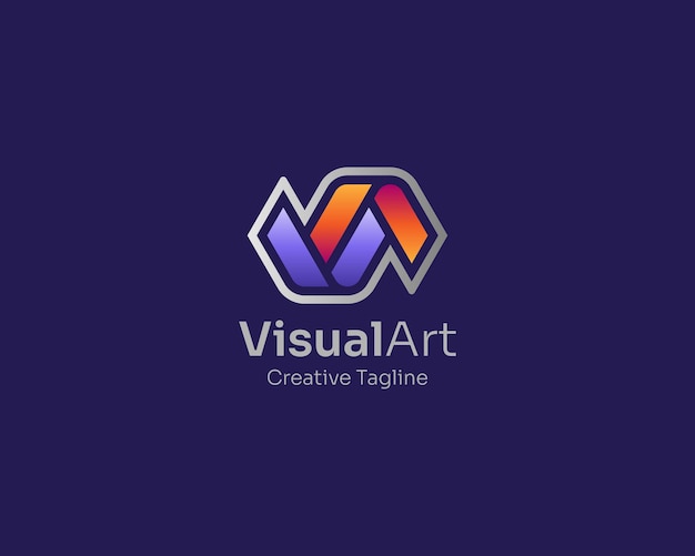 Abstract creative colorful logo gradient