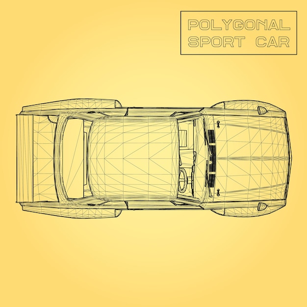 3d車モデルの抽象的な創造的な概念ベクトルの背景。スポーツカー。