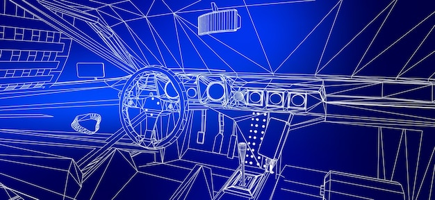 Абстрактный фон вектор творческой концепции 3d модели автомобиля. Спортивная машина.