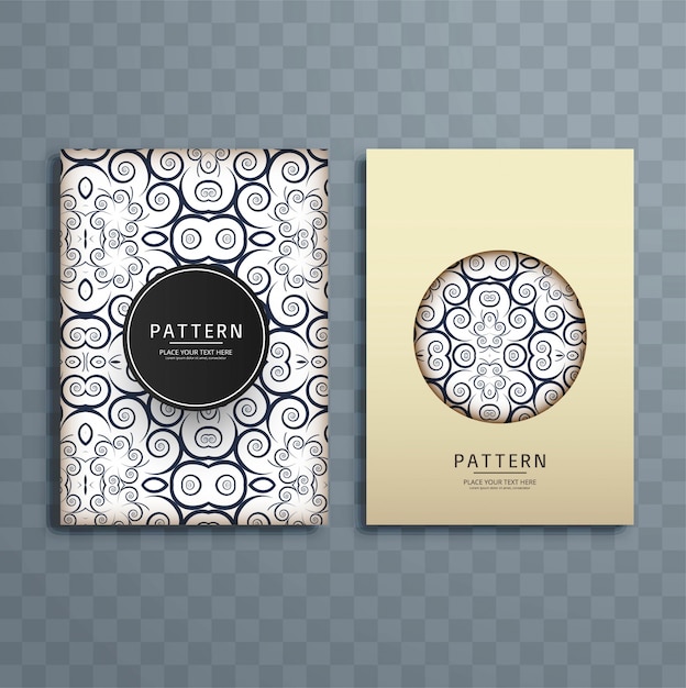 Abstract creative floral pattern brochure design illustration