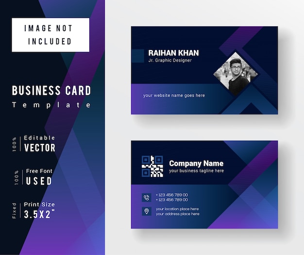 Abstract Creative gradient business card 