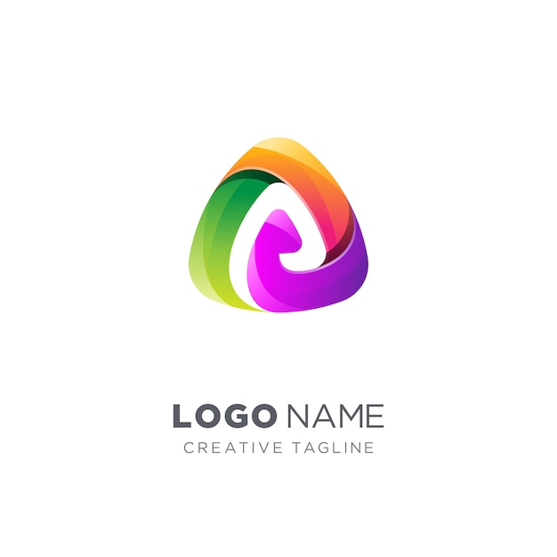 Abstract creative letter a logo