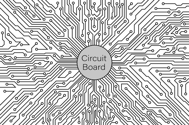 Vector abstract creative modern futuristic circuit board background high computer technology