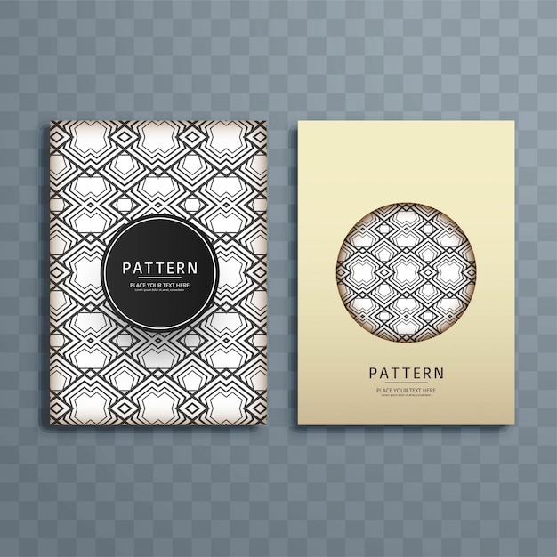 Abstract creative pattern brochure design 