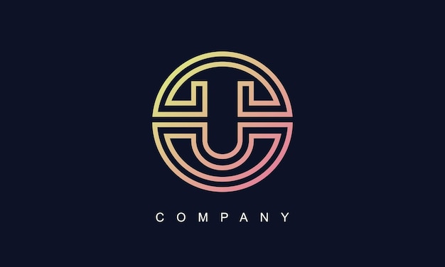 Abstract creative premium corporate branding letter u logo design
