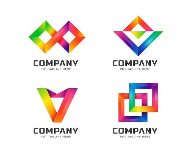 Logo astratto creativo arcobaleno