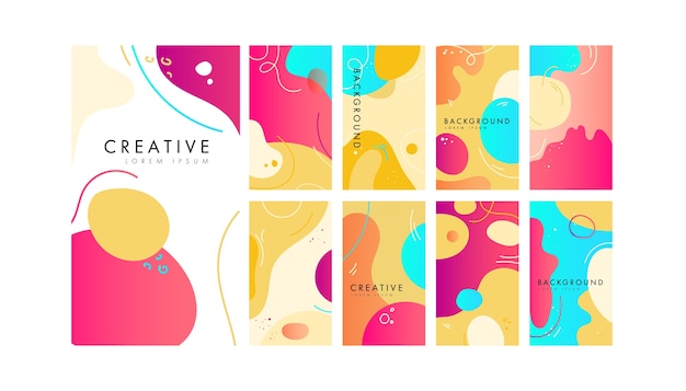 Abstract creative stories background for social media