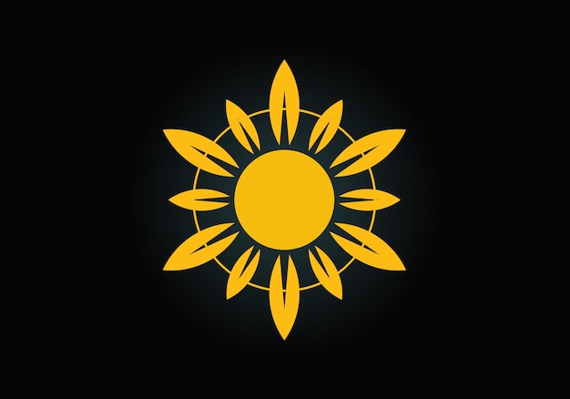 抽象的な創造的な太陽のロゴのデザイン夏の太陽のロゴサンバーストアイコン記号記号