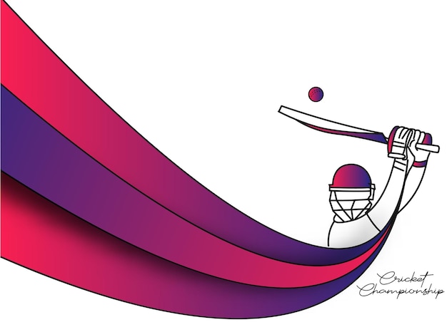 Vector abstract cricket championship background cricket league illustration.