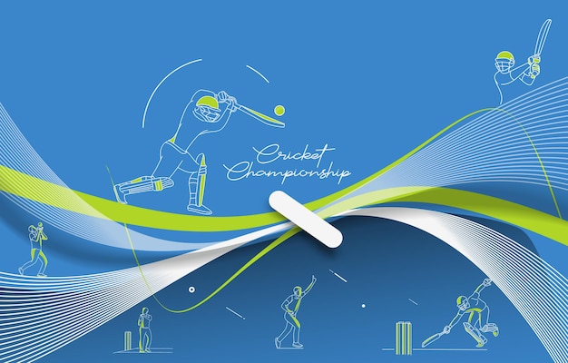 Abstract cricket championship background cricket league illustration