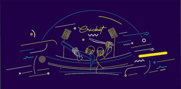 Вектор Абстрактный фон чемпионата по крикету иллюстрация лиги крикета.