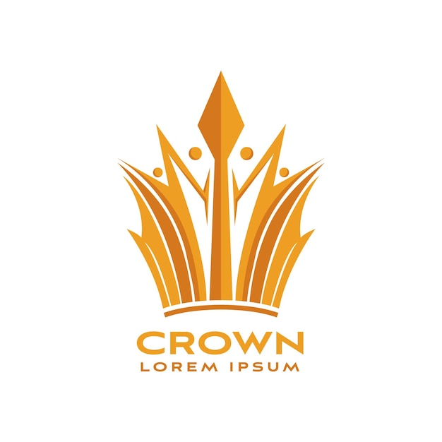 Abstract crown logo vector design