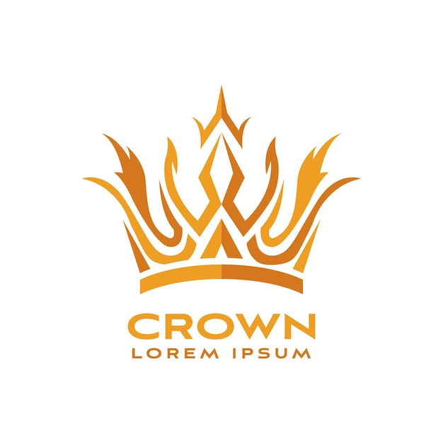 Abstract crown logo vector design