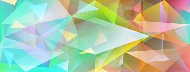 Vector abstract crystal background with refracting of light and highlights in different colors
