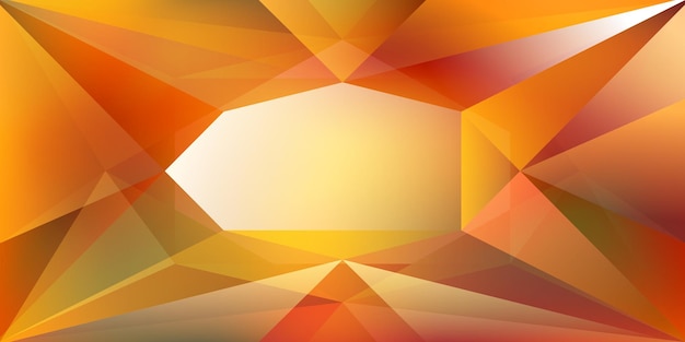 Abstract crystal background with refracting light and highlights in orange and yellow colors