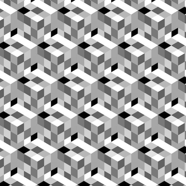 Abstract cube geometric pattern