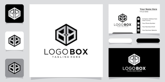 Абстрактный кубический шестиугольник или векторная иллюстрация логотипа