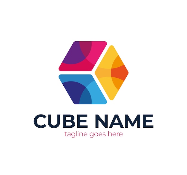 Абстрактный логотип куба.