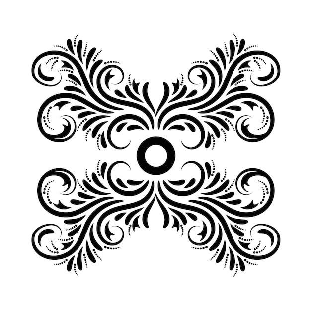 Abstract curly element for design swirl curl