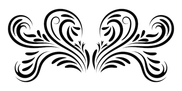 Abstract curly element for design swirl curl