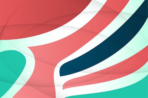 Vector abstract curve background design template combination blue red and green gradient pastel colors