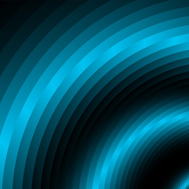 Abstract curve stripe pattern background in turquoise and black gradient color