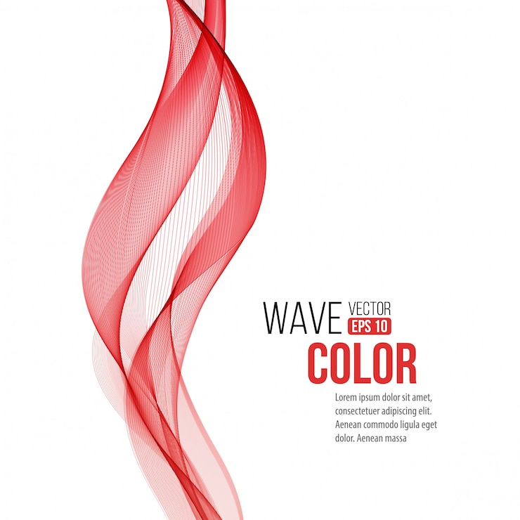 Vector abstract curved lines background