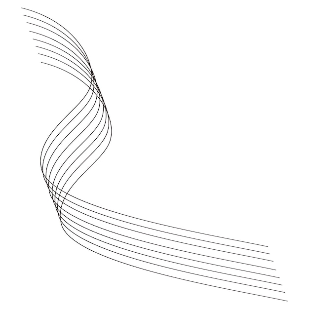 Abstract curved lines Vector illustration for design