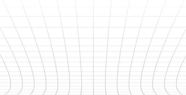 Disegno astratto del modello di layout delle linee della griglia prospettica curva astratta