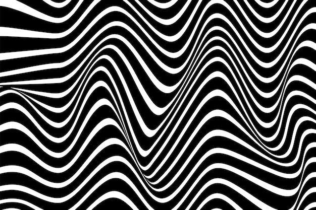 ベクトル 抽象的な曲がった波状線のパターンベクトルイラスト