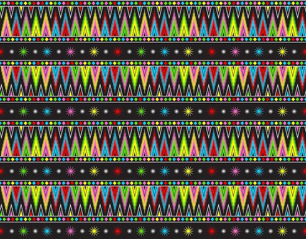 Абстрактный милый цветной геометрический племенной этнический икат фольклор аргайл восточный родной узор традиционный дизайн для фона