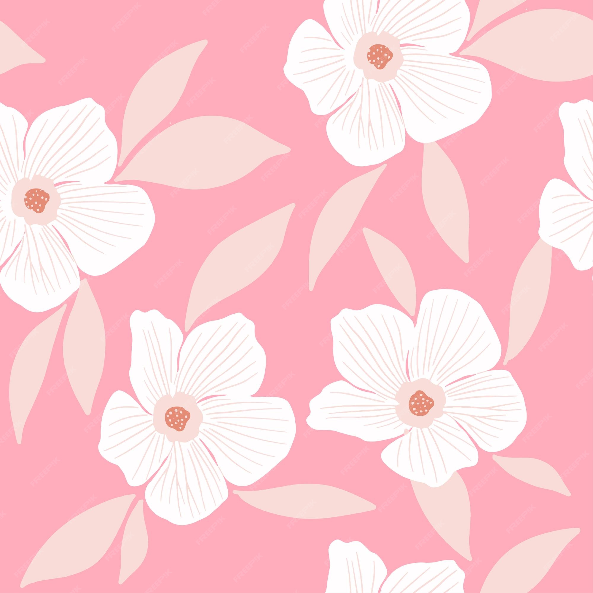 cute pink flowers background