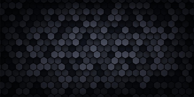 抽象的な暗い3D六角形パターンの背景