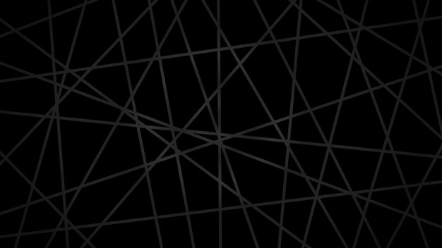 Vector abstract dark background of intersecting lines in black colors