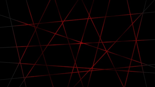 Abstract dark background of intersecting lines in red colors