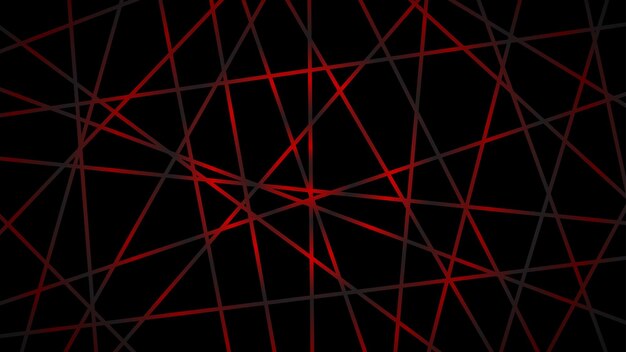 Vector abstract dark background of intersecting lines in red colors