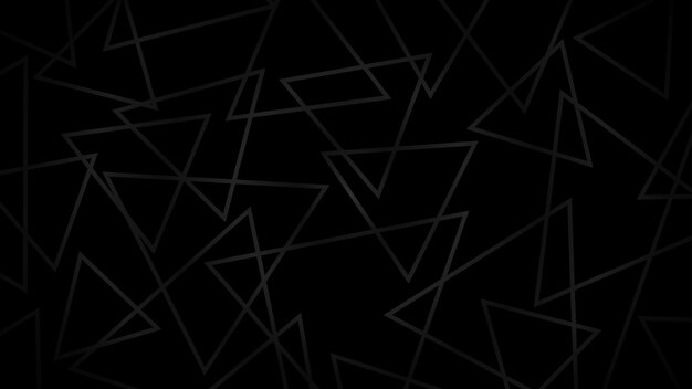 Vector abstract dark background of intersecting triangles in black colors