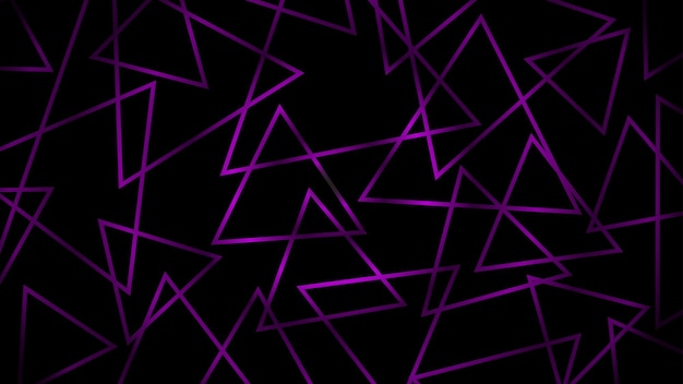 Abstract dark background of intersecting triangles in purple colors