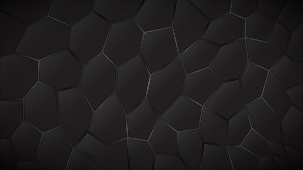 Abstract dark background of polygons in gray colors