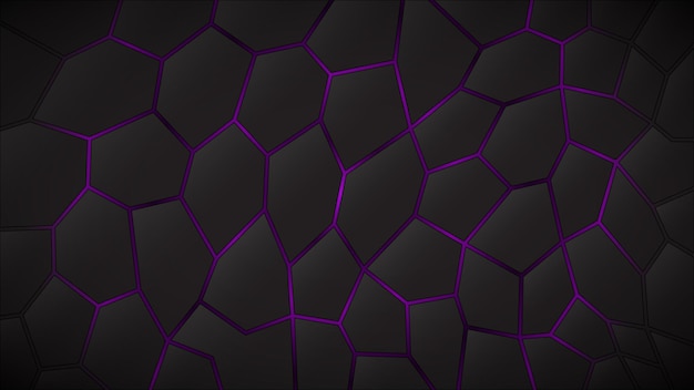 Astratto sfondo scuro di poligoni in colori viola