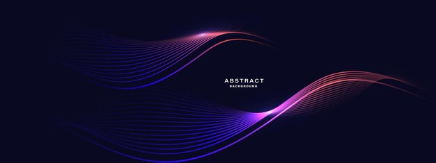 Abstract dark background with glowing wave