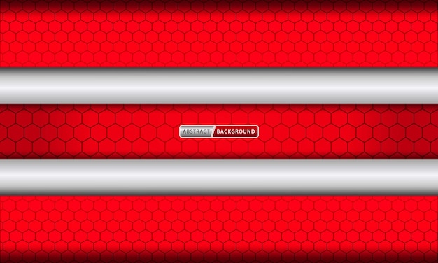 Abstract dark background with red hexagons